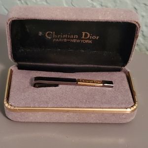 Black Tone Men's Christian Dior Tie Clip